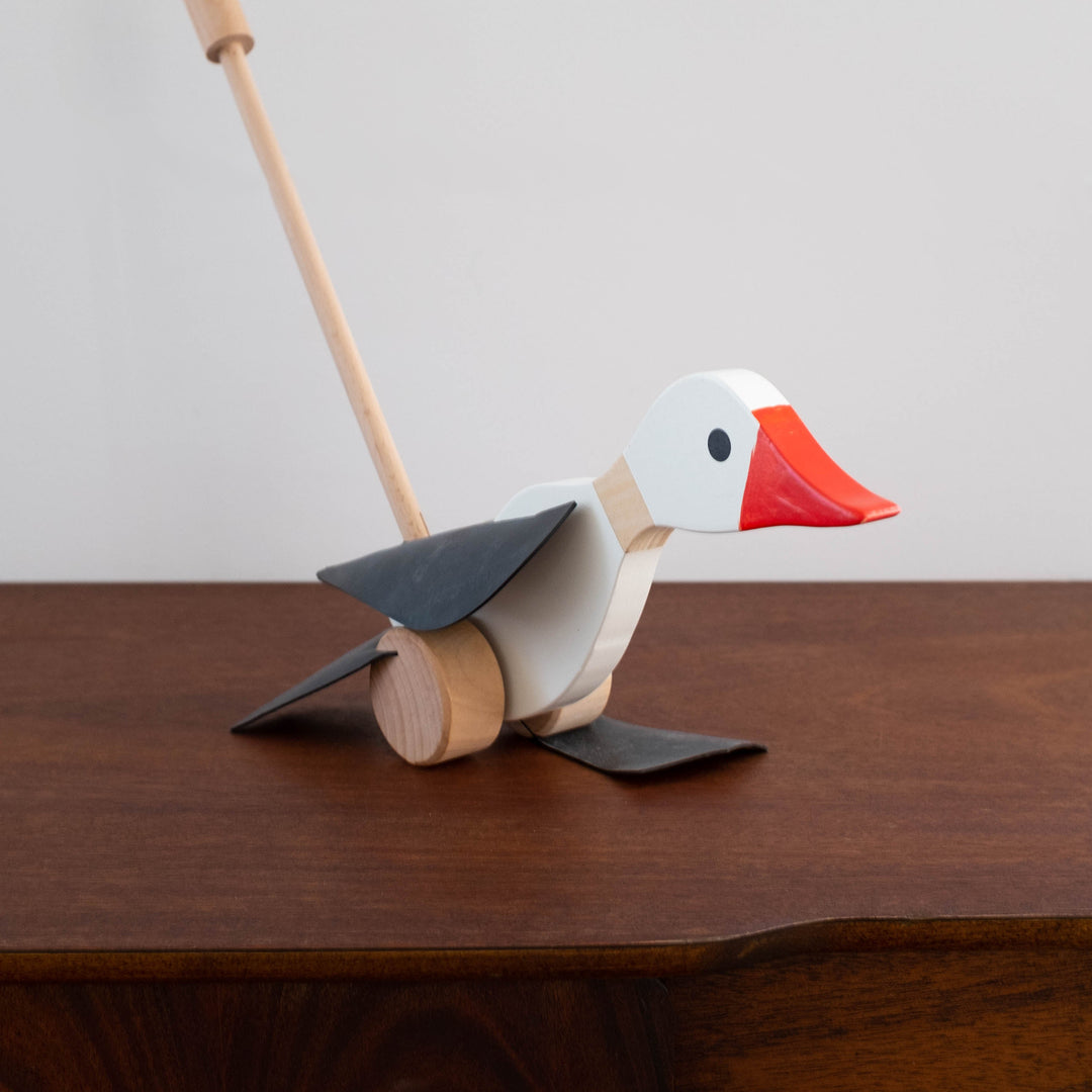 Wooden Goose Push Along Toy