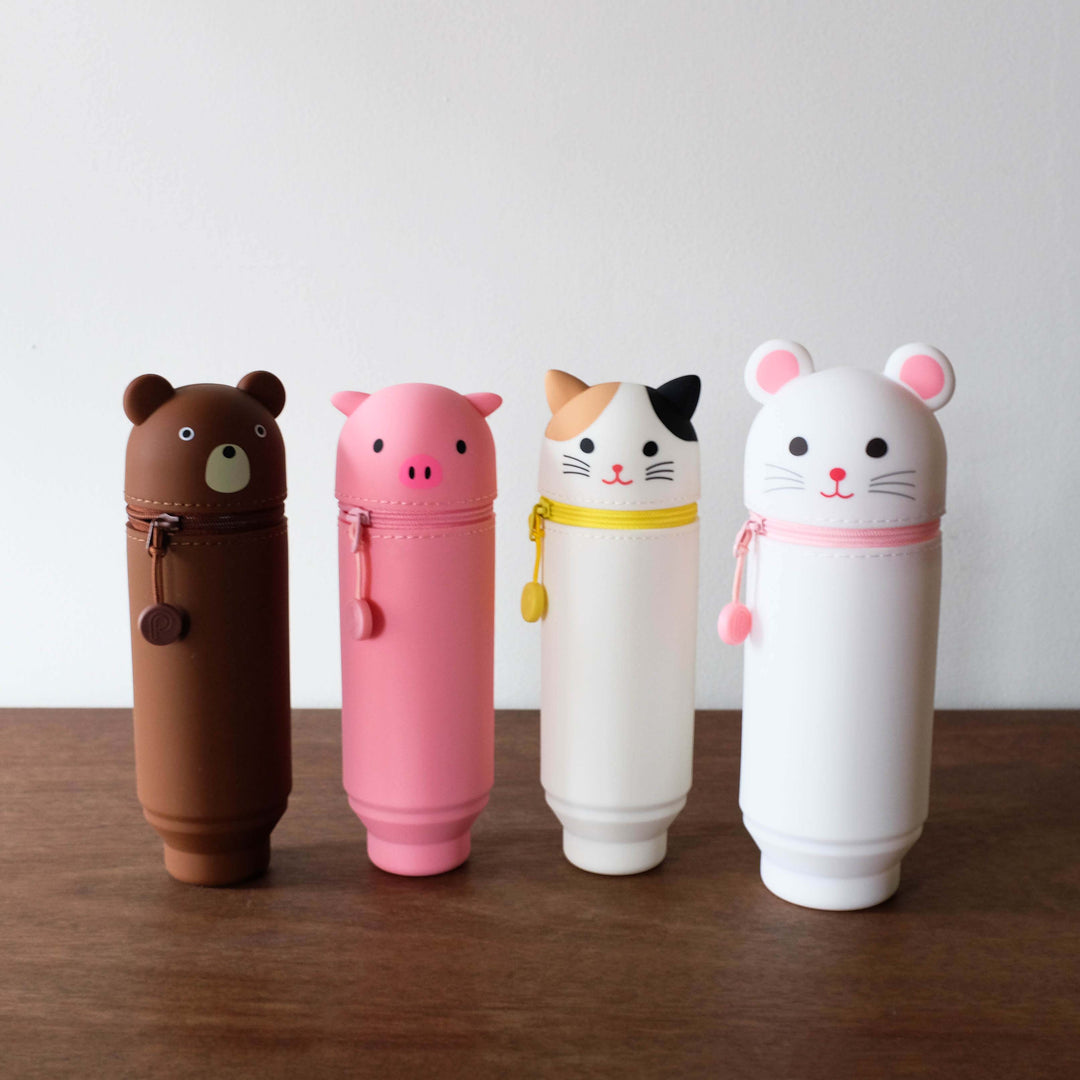 NEW Stand Up Japanese Pencil Case- Pig