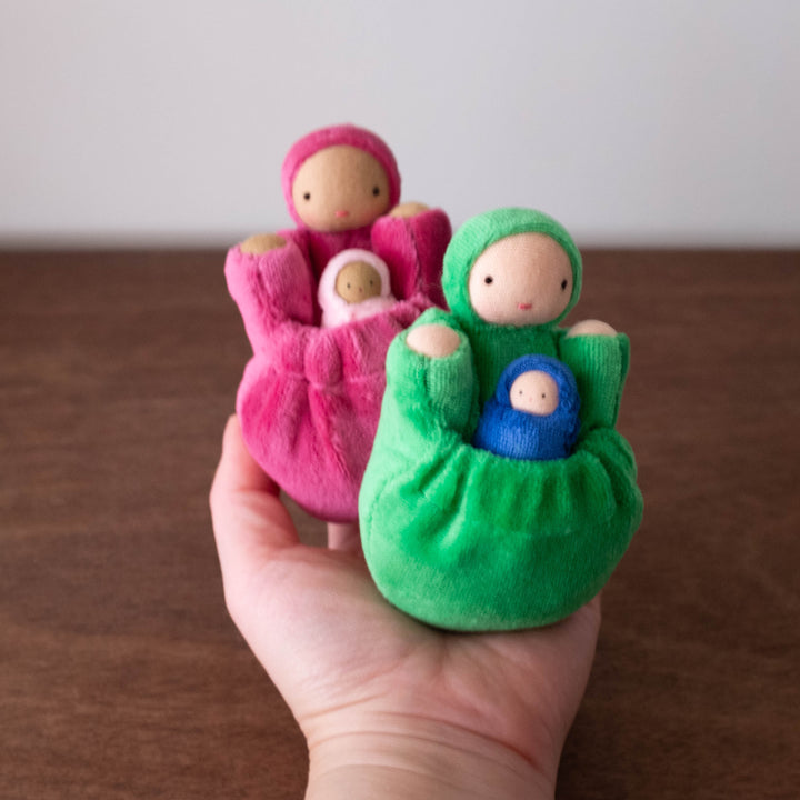 NEW Pocket Mama and Baby Doll- Green