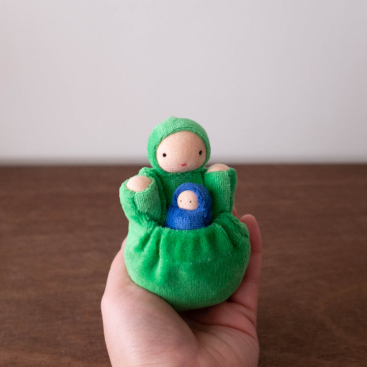 NEW Pocket Mama and Baby Doll- Green