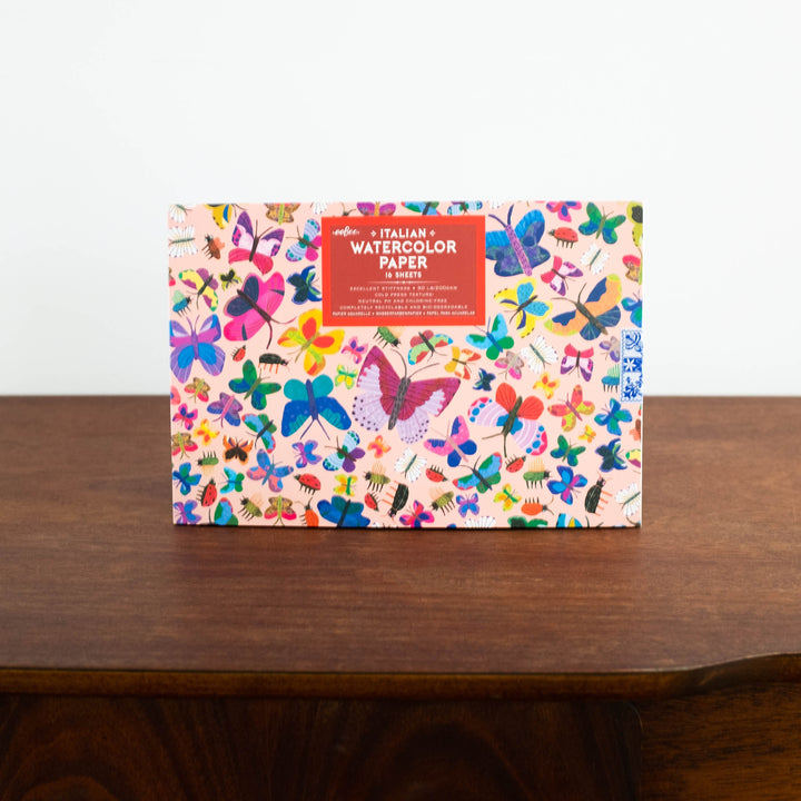 Watercolor Paper Pad- Butterflies and Flowers