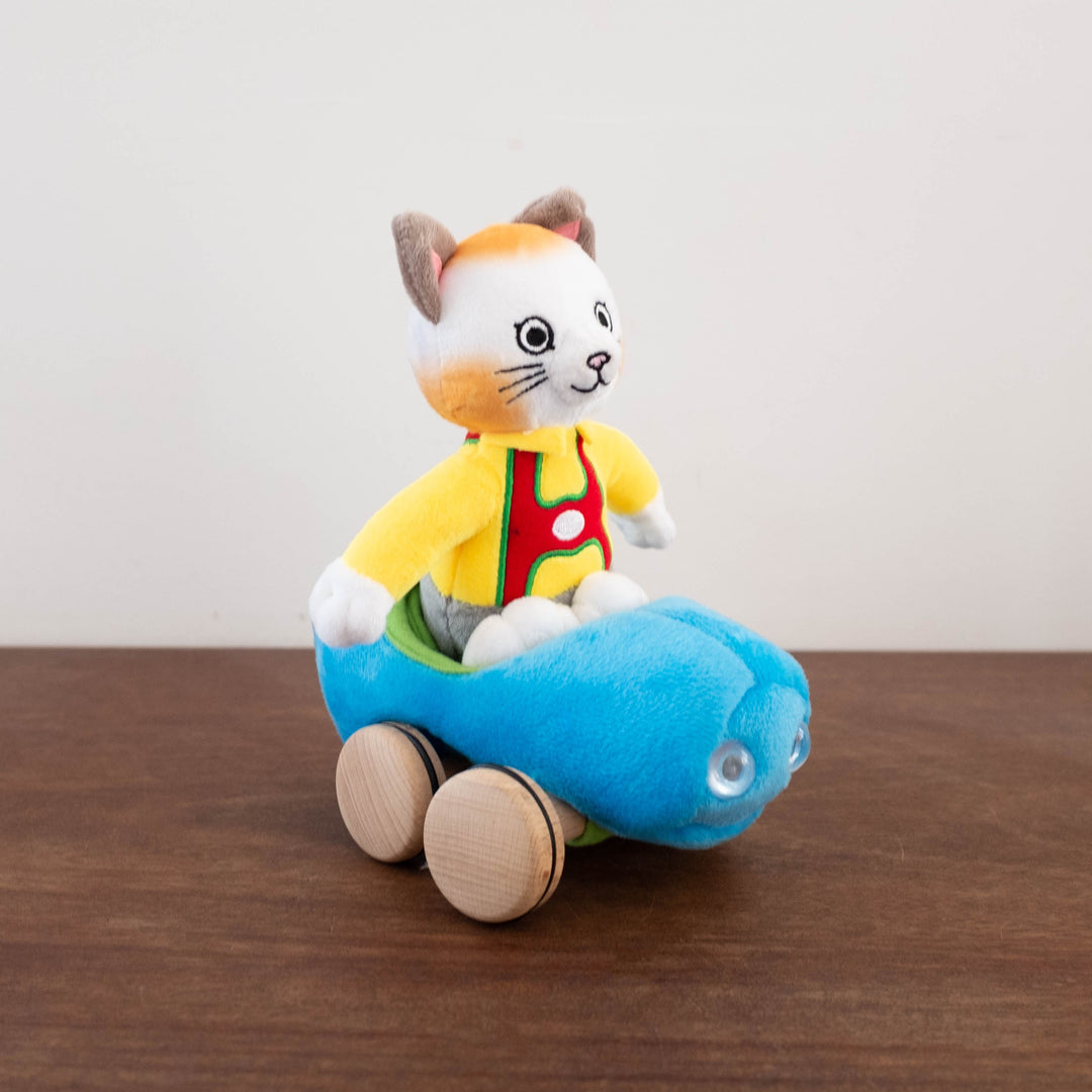 Richard Scarry Dolls- Huckle Cat with Blue Car