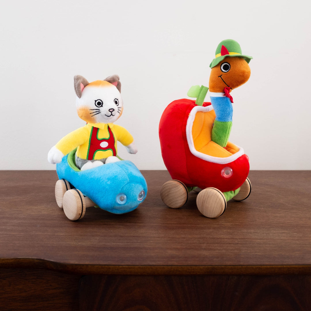 Richard Scarry Dolls- Huckle Cat with Blue Car