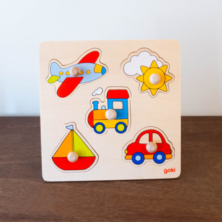 Wooden Vehicles Puzzle Set
