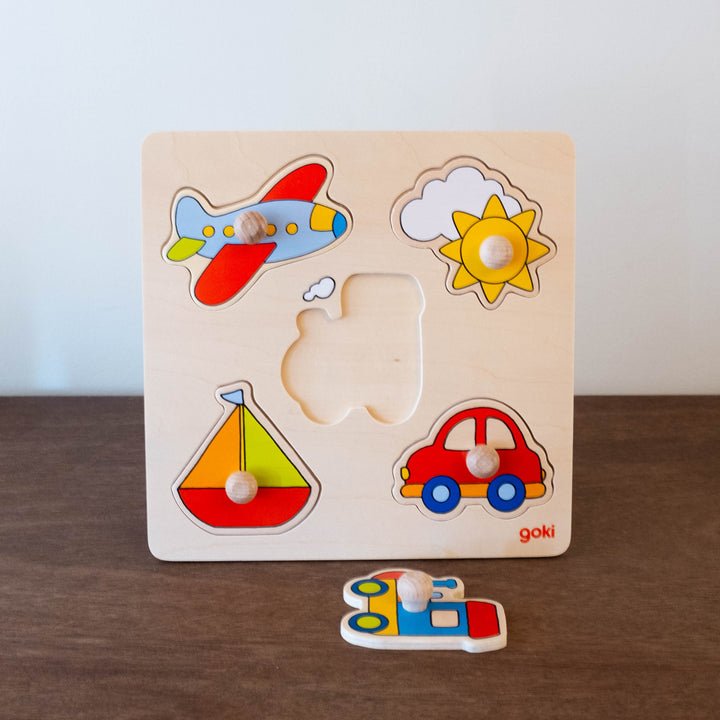 Wooden Vehicles Puzzle Set