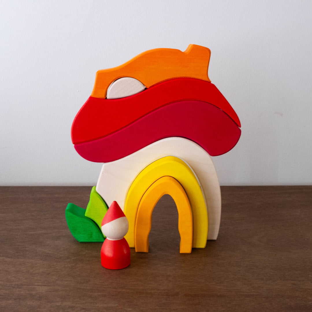 Mushroom House Stacking Toy Set