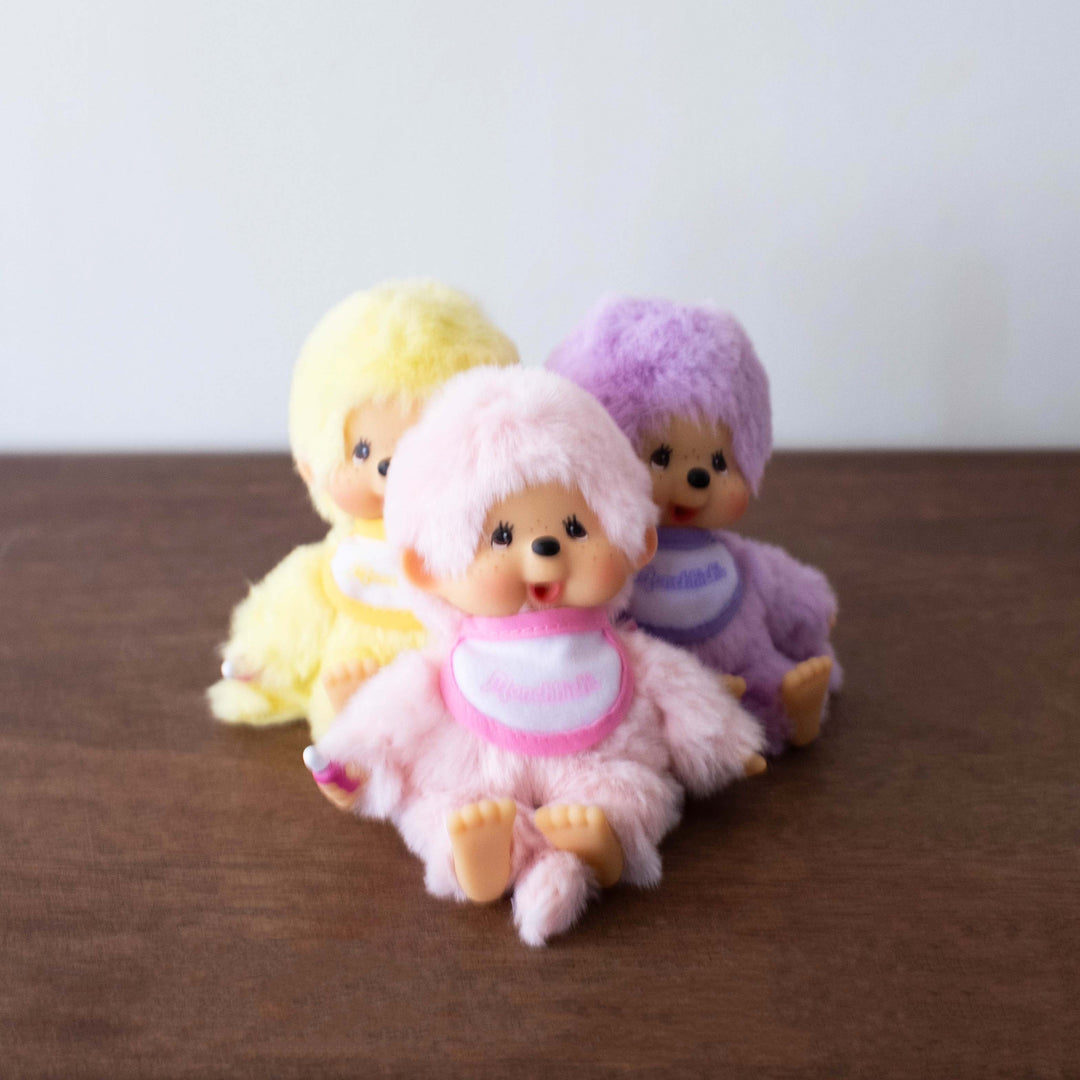 NEW Monchhichi Sekiguchi Original Doll Mini Bean Filled- Available in Three Colors!