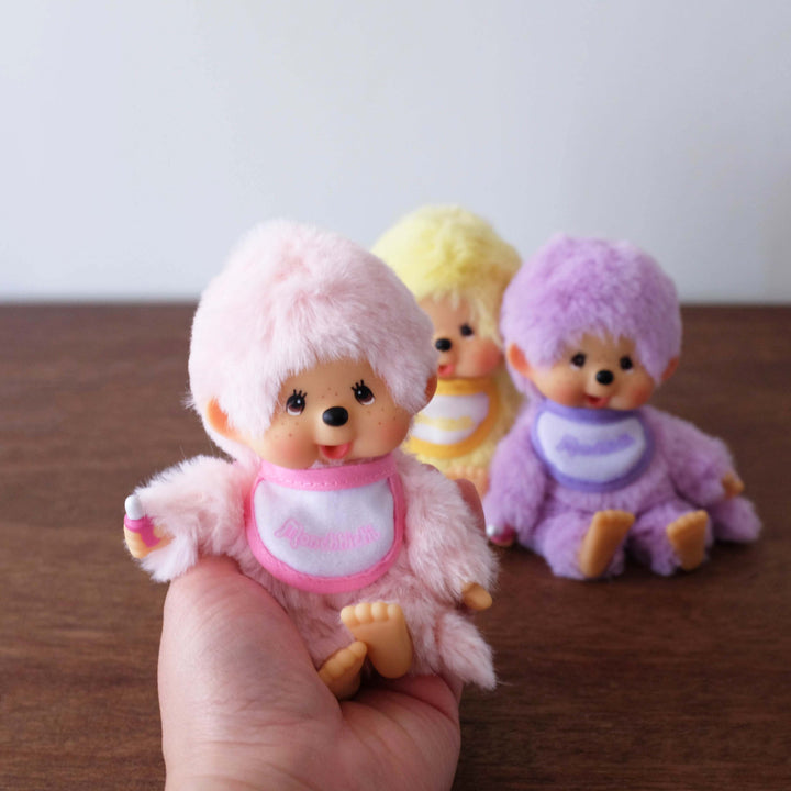 NEW Monchhichi Sekiguchi Original Doll Mini Bean Filled- Available in Three Colors!