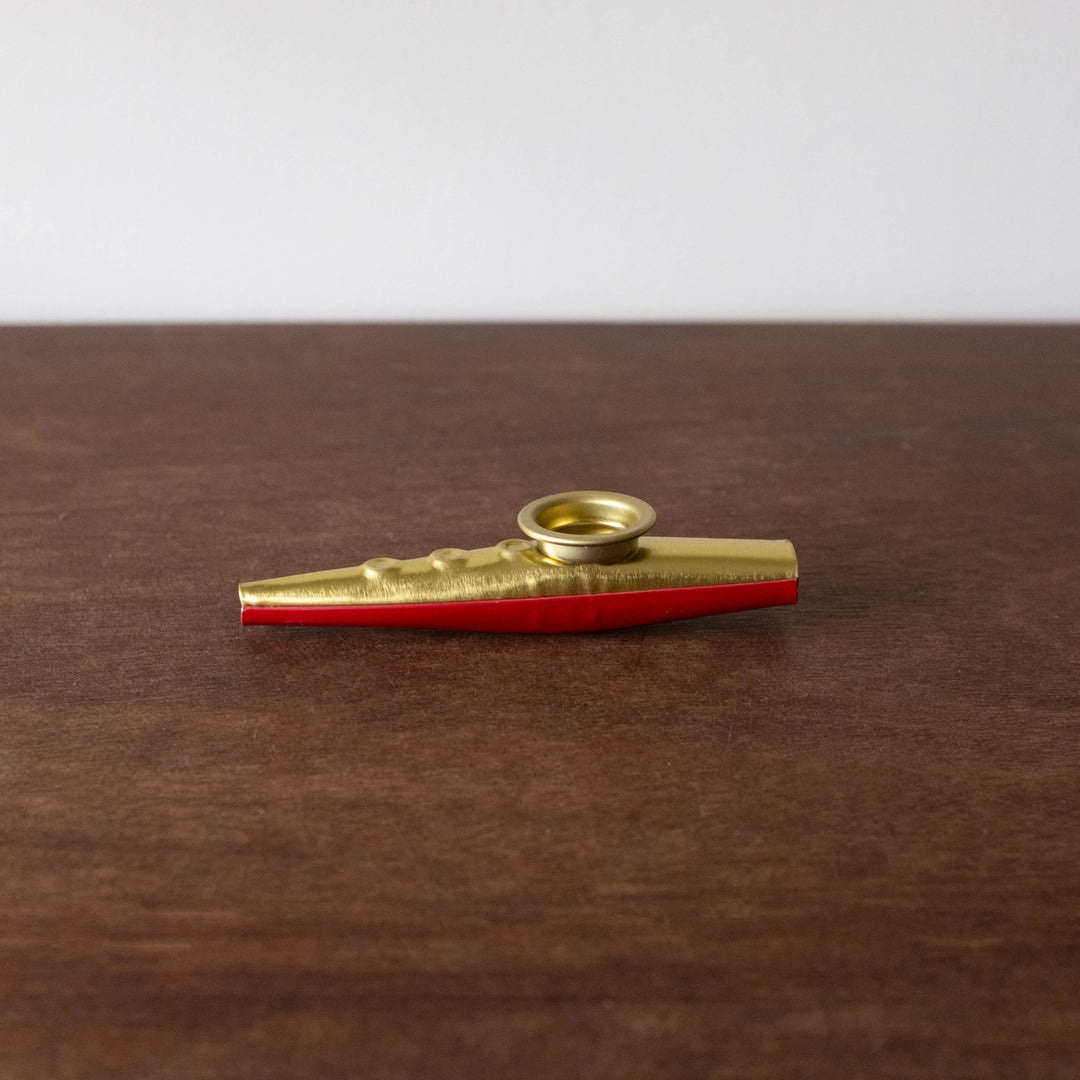 Metal Kazoo- Brass and Red