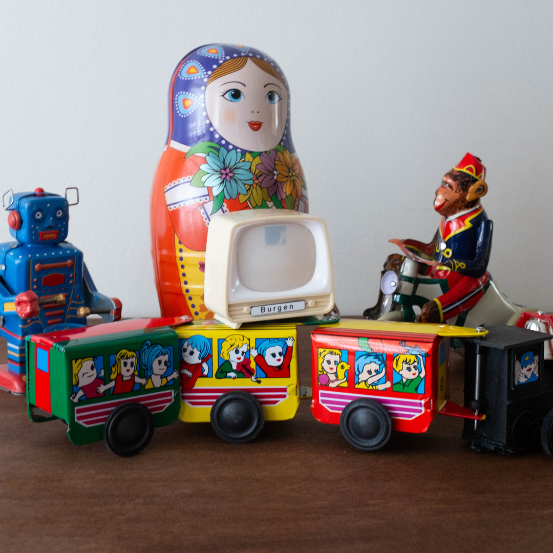 NEW Tin Toy Monkey On Tricycle