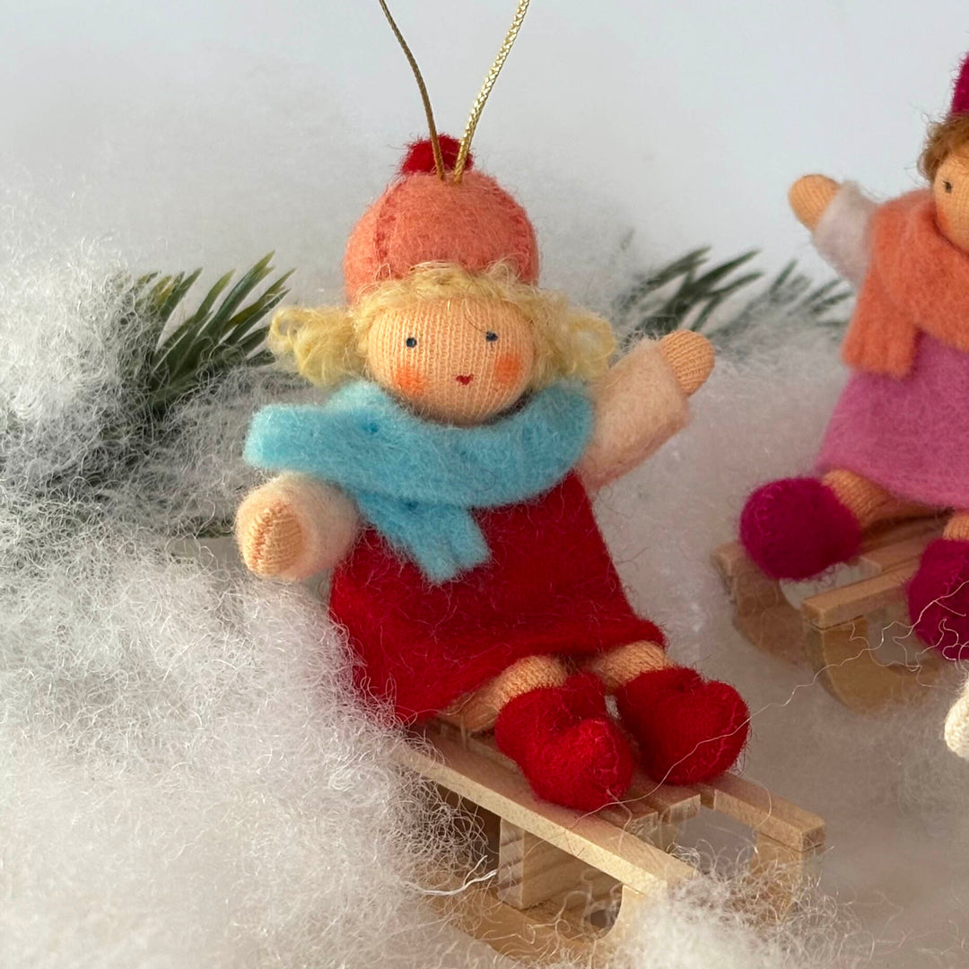 Wool Felt:  Sophie Doll Ornament
