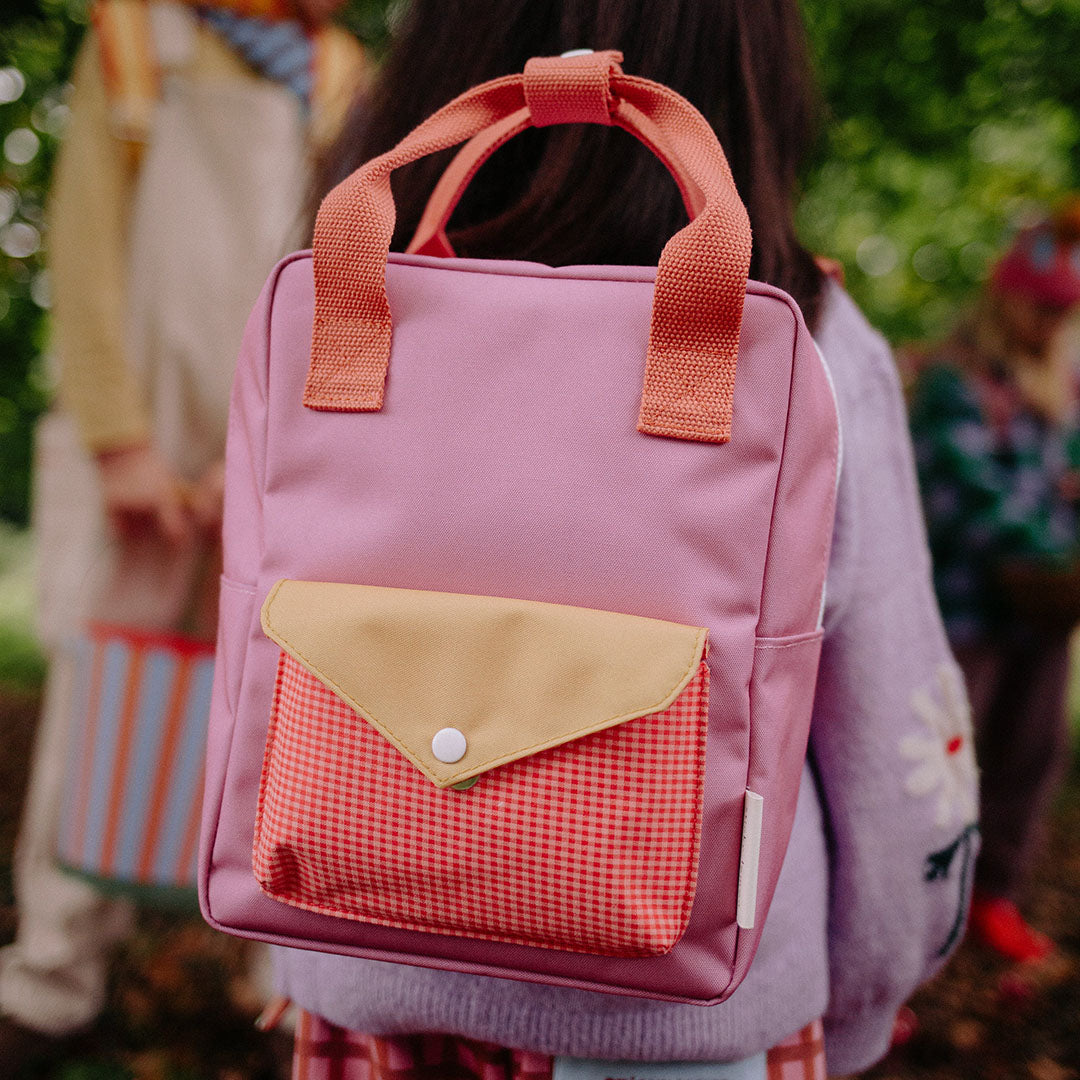 Small Backpack Bag - Envelope - Rosebay Pink