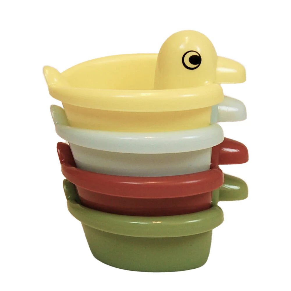 Retro Ecoline Bath Ducks- 4 Pc Set