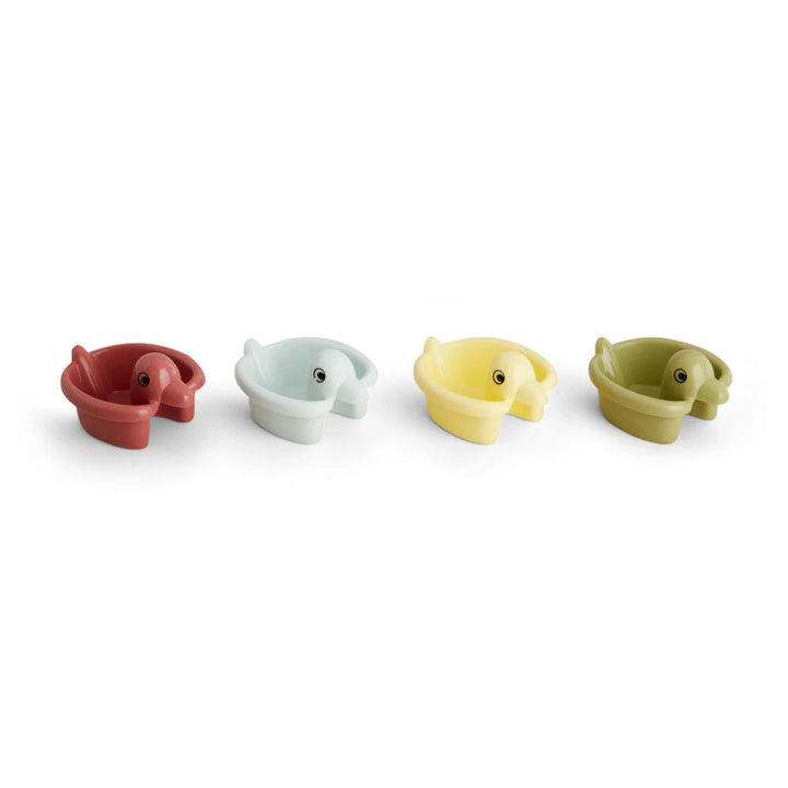 Retro Ecoline Bath Ducks- 4 Pc Set