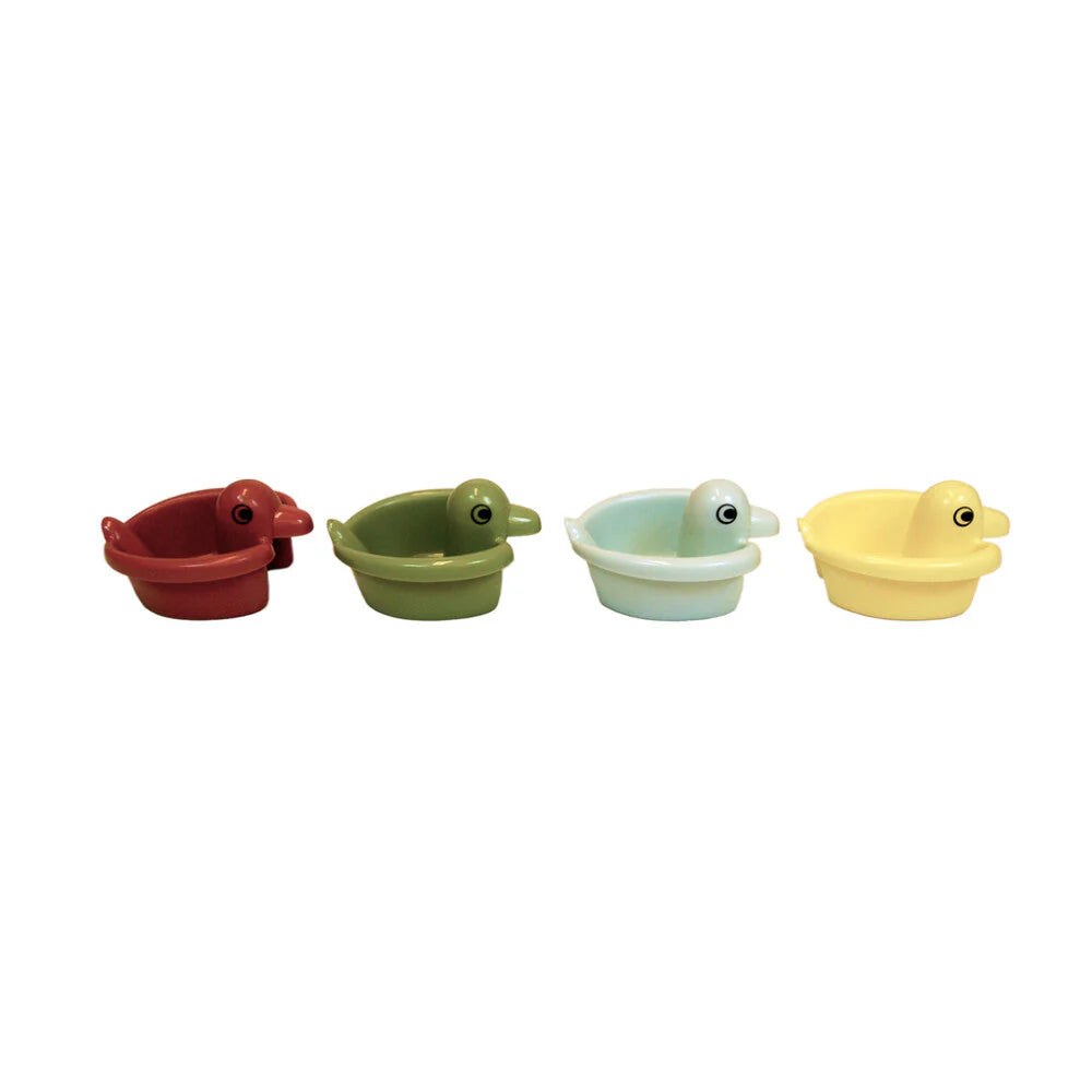 Retro Ecoline Bath Ducks- 4 Pc Set