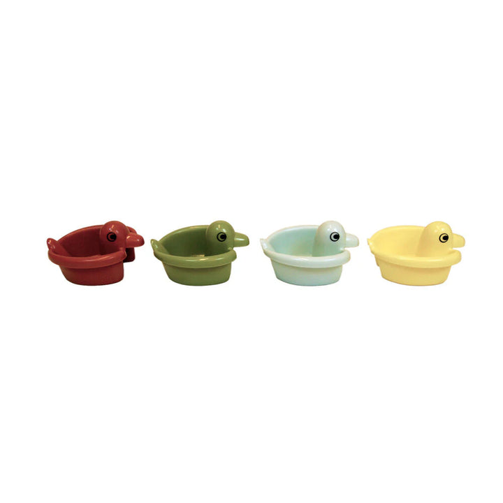Retro Ecoline Bath Ducks- 4 Pc Set