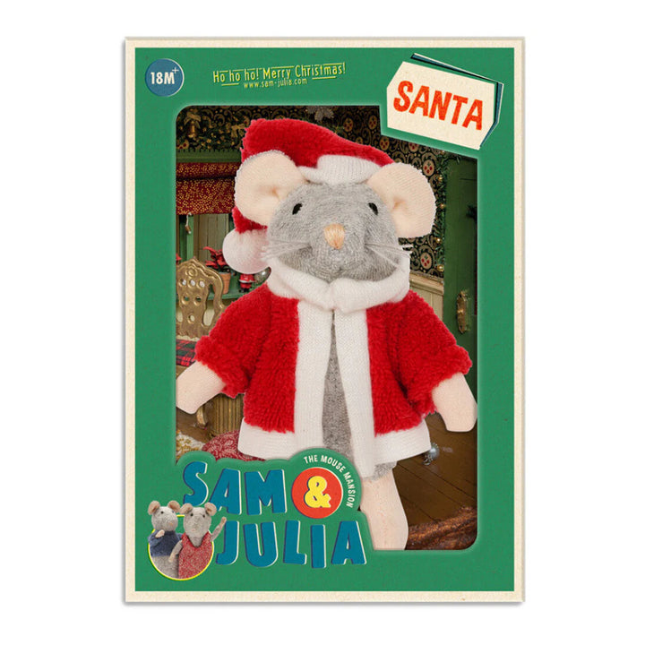 Santa Mouse Plush Doll