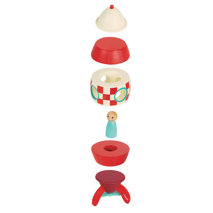 Small Magnetic Wooden Rocket