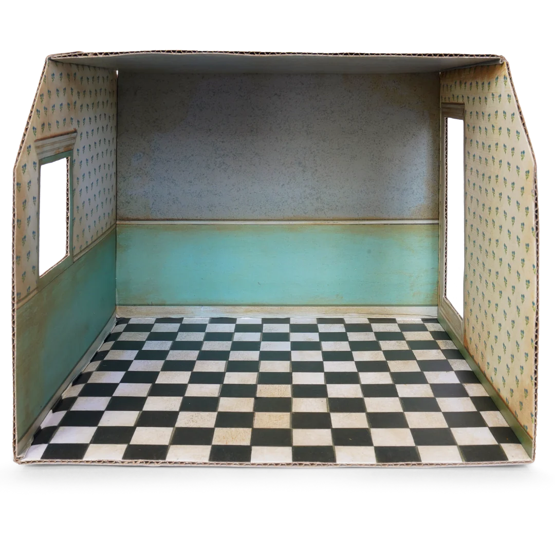 NEW Mouse Mansion Playhouse DIY- Cardboard Room Kitchen