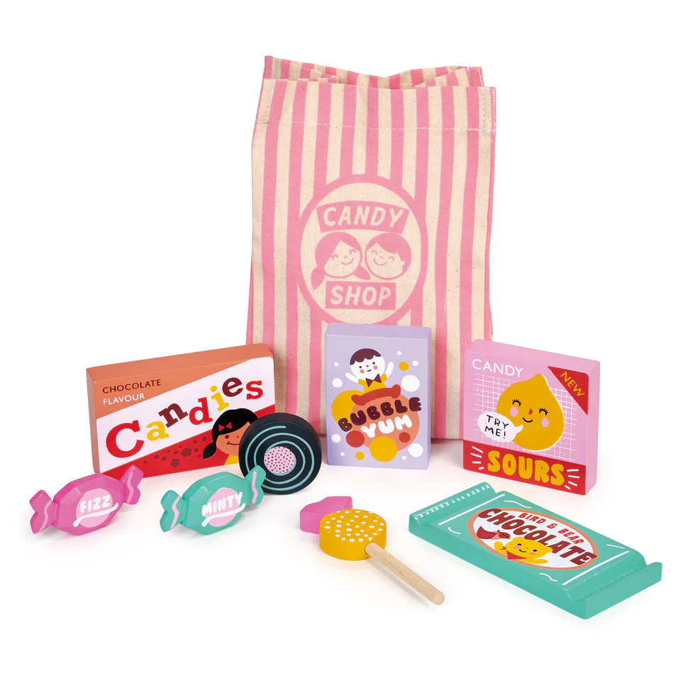 Wooden Candy Shop Bag