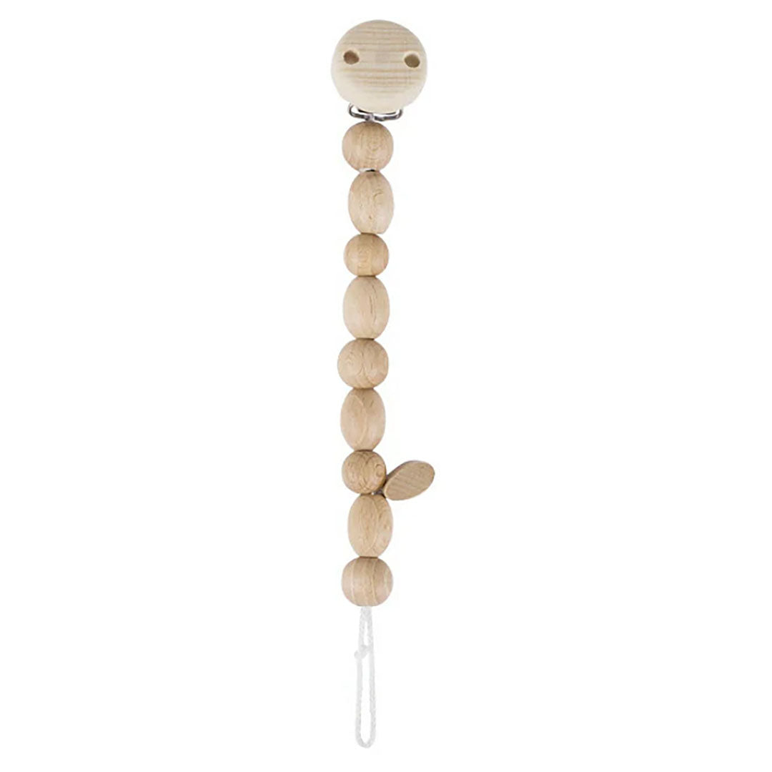 Wooden Beaded Soother Teether Clip