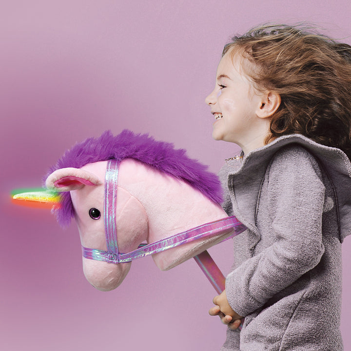 Starlight Unicorn Hobby Horse with Sounds and Light