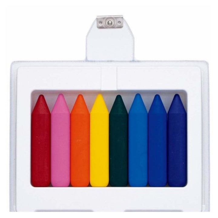 NEW Japanese Triangle Toddler Crayon Set in Padded Case - Set of 8 Colors
