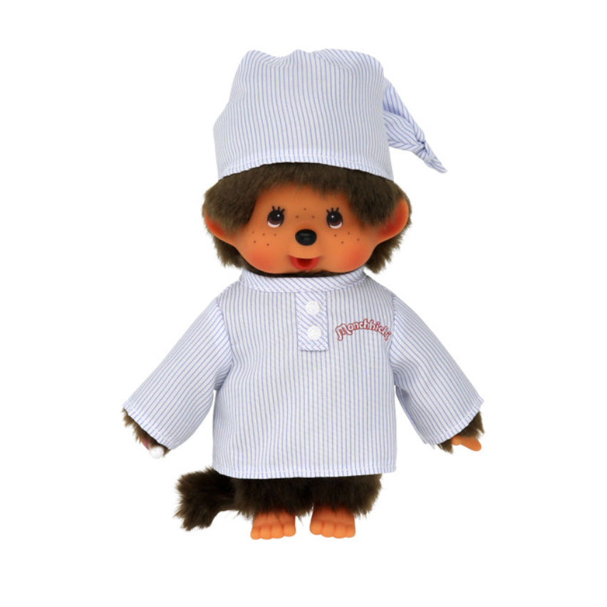 Monchhichi Original Doll- Striped Pajamas