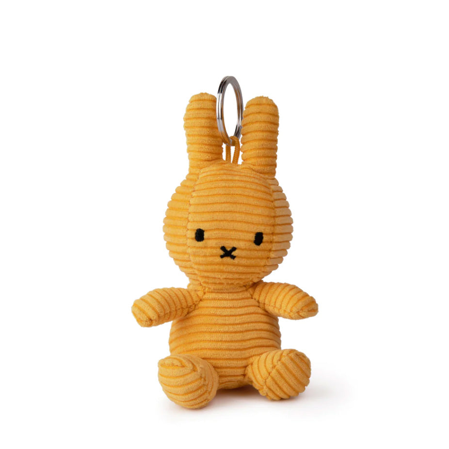 NEW Miffy Corduroy Plush Keychain - Mustard Yellow
