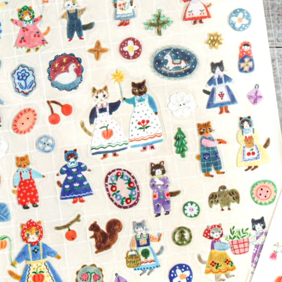 Aiko Fukawa Sticker Set- Cat and Buttons