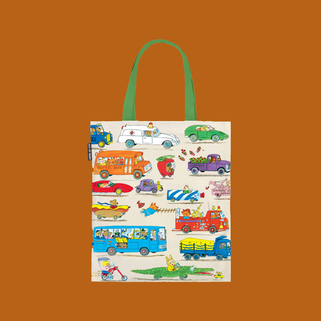 Double Sided Canvas Tote Bags- Richard Scarry Cars and Trucks that Go!