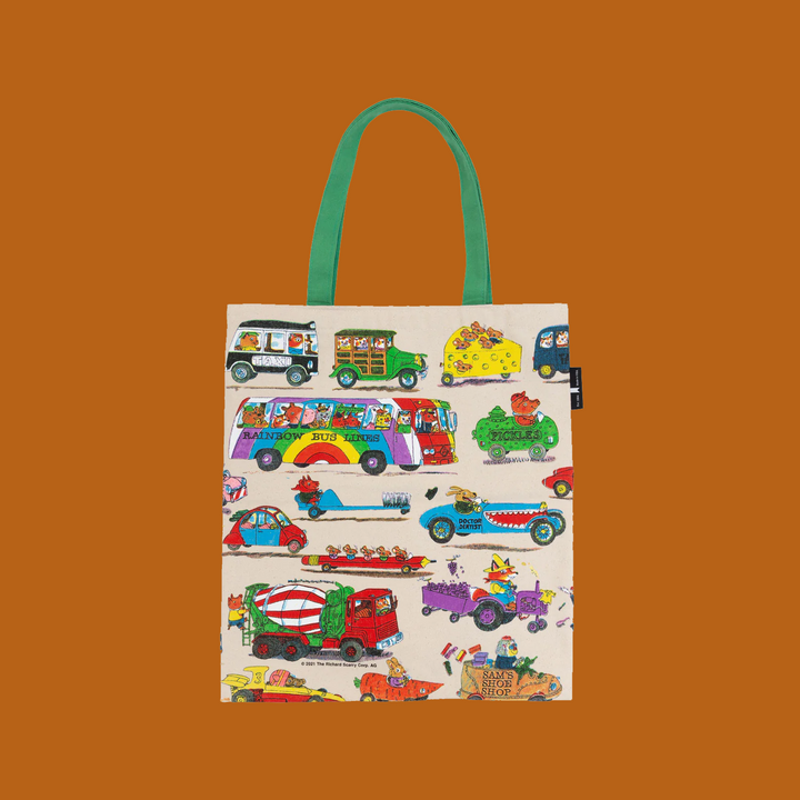 Double Sided Canvas Tote Bags- Richard Scarry Cars and Trucks that Go!