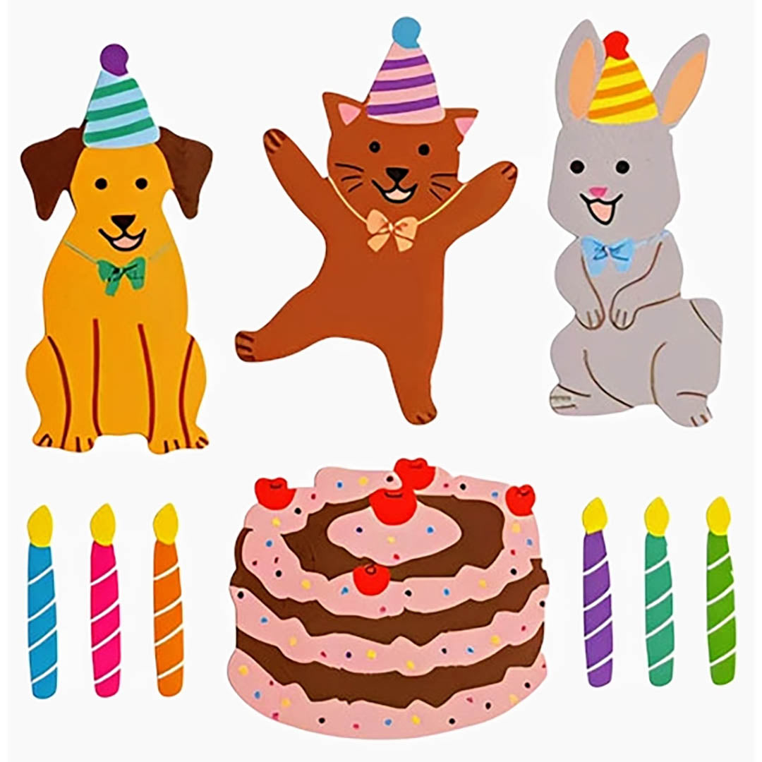 Classic Birthday Pets Stickers