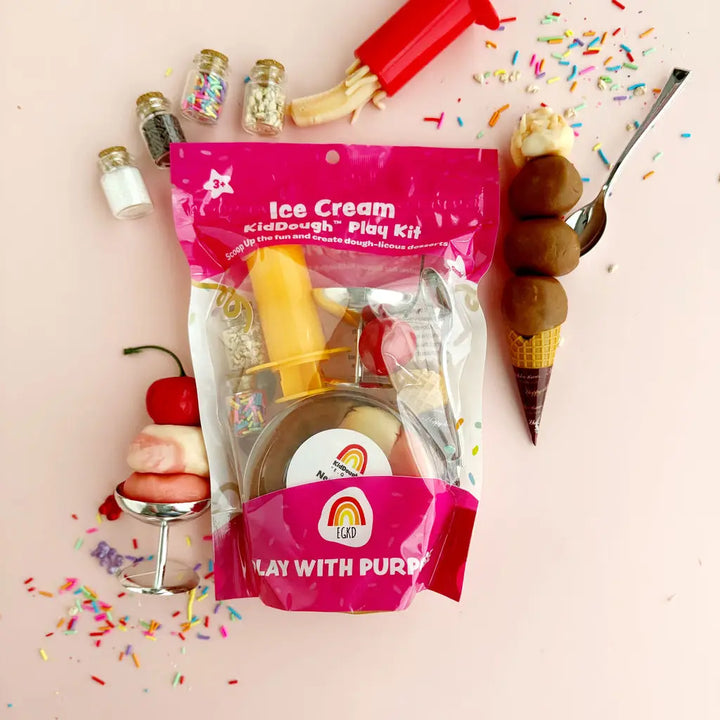 Scented Natural Sensory Play Dough Kit-Ice Cream (Neapolitan)