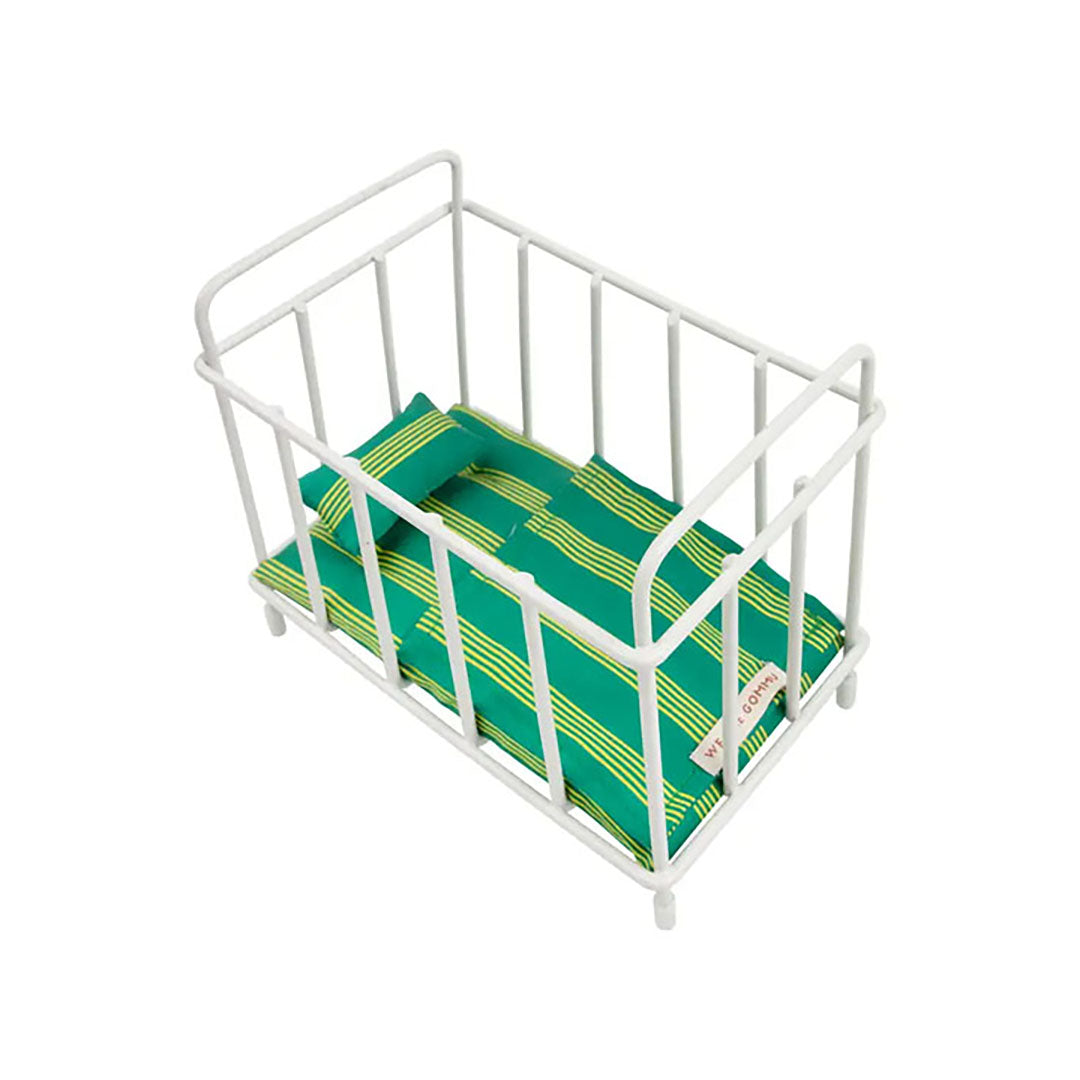 Gommu Pocket Striped Crib - Miniature Doll Crib