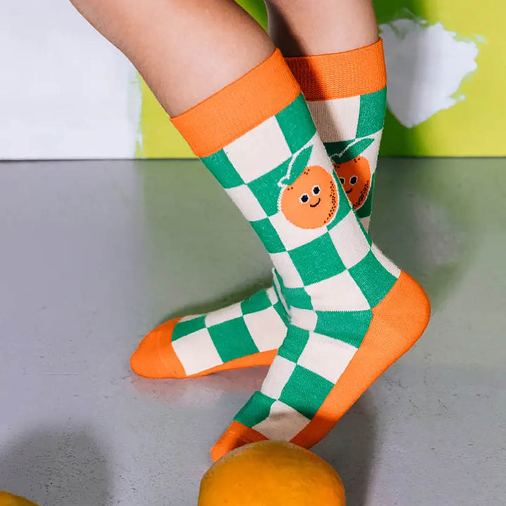 Kid's 3D Socks- Orange Juice