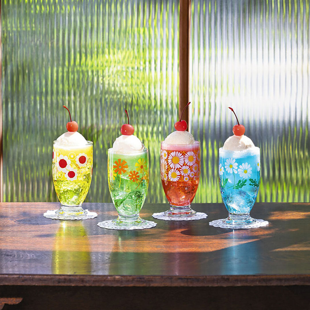 Retro Glass Tumbler Cup - Alice Orange