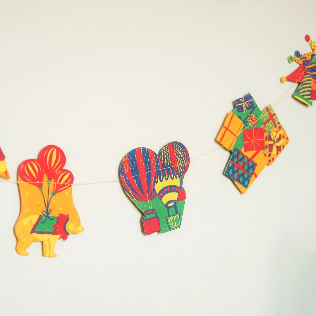 Bright Happy Birthday Sewn Garland