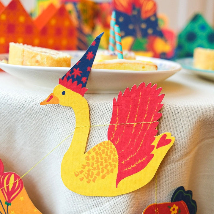 Bright Happy Birthday Sewn Garland