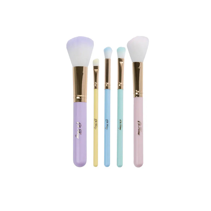 NEW Oh Flossy 5-Piece Rainbow Makeup Brush Set