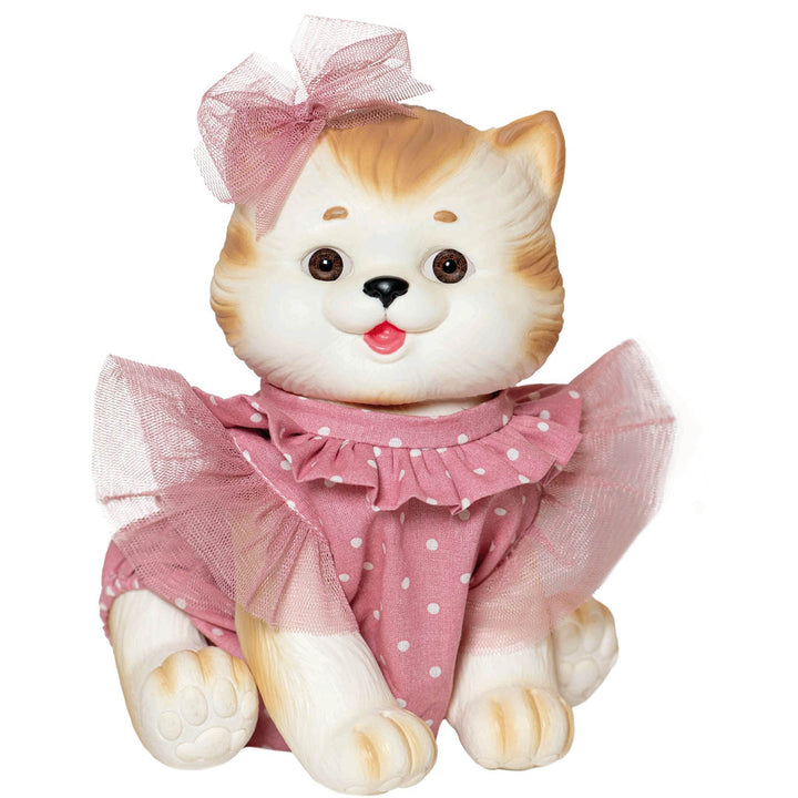 White Cat Brown Stripes Doll