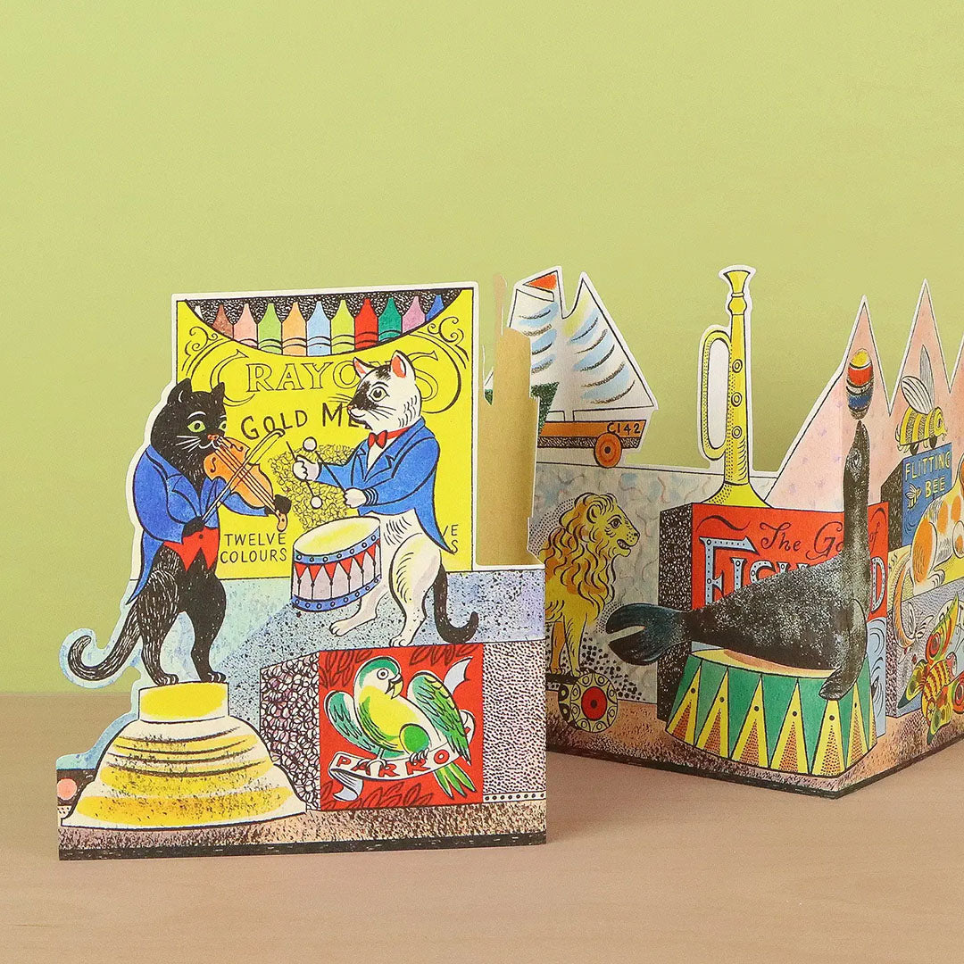 Tin Toys, Cats To Dog Die-Cut Card