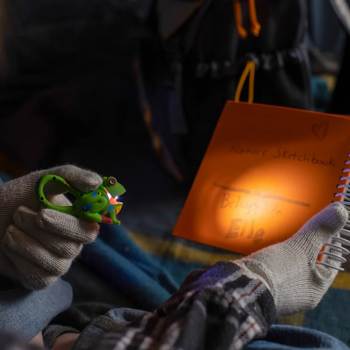 Animal Carabiner Flashlight - Green Frog