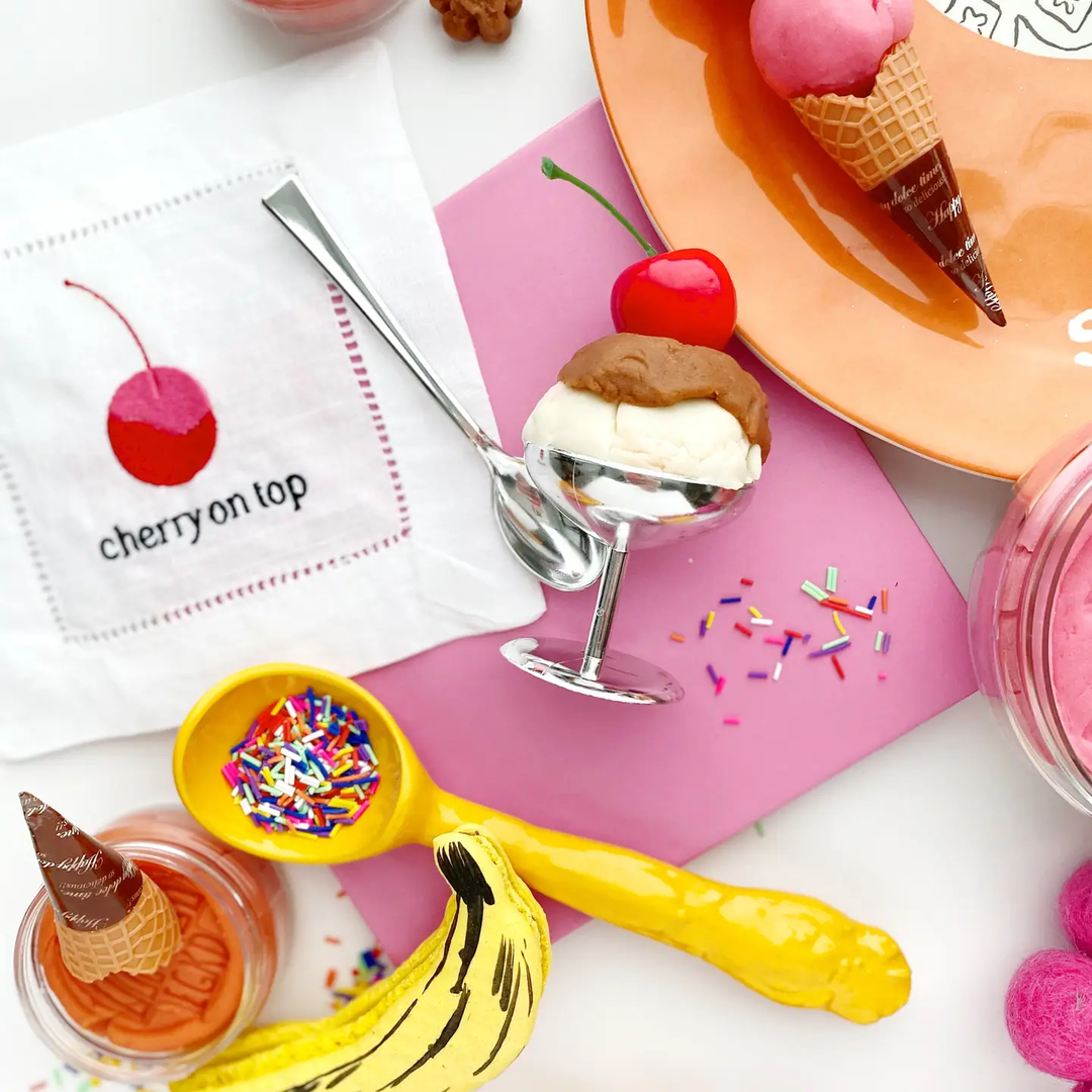 Scented Natural Sensory Play Dough Kit-Ice Cream (Neapolitan)
