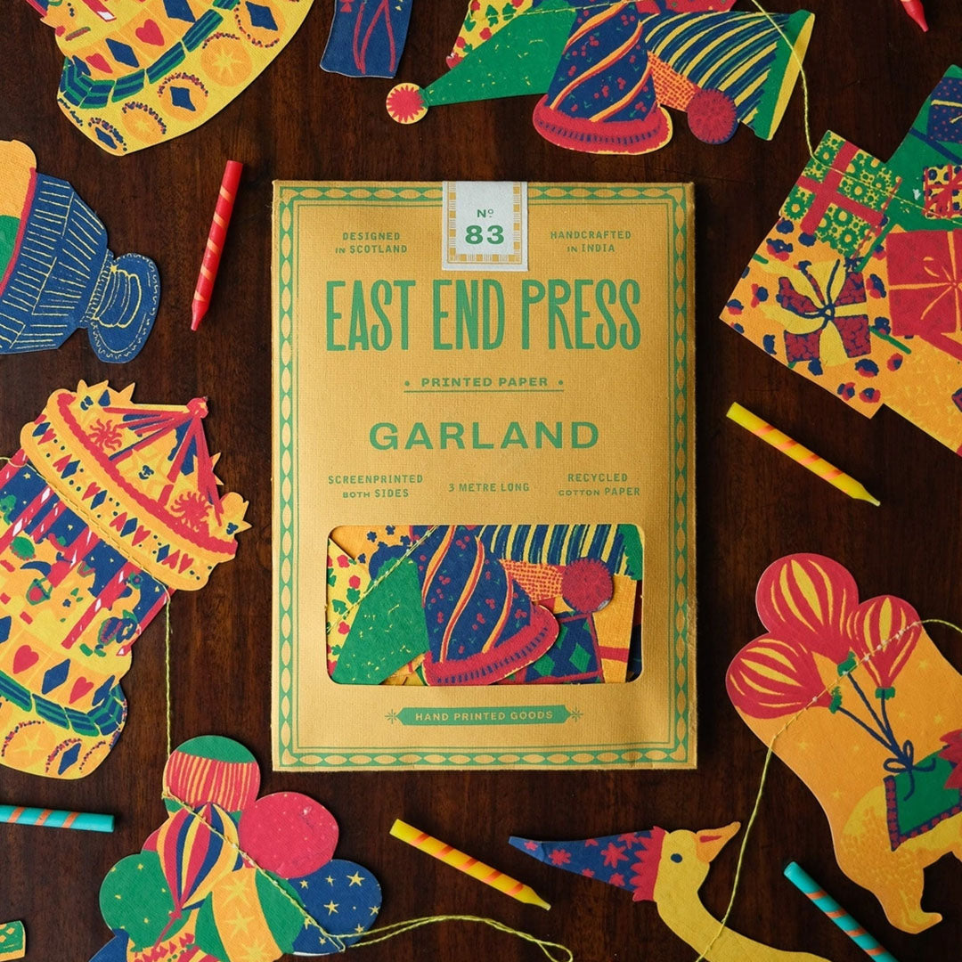 Bright Happy Birthday Sewn Garland