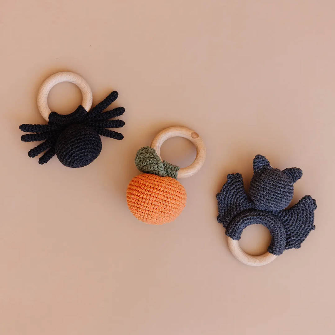 Teether Spider Cotton Crochet Rattle