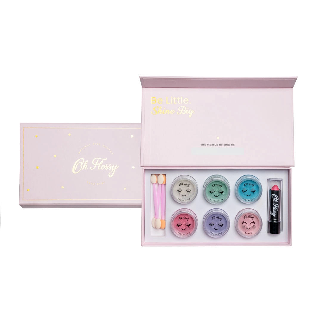 NEW Oh Flossy Deluxe Makeup Set - Soft Pink with Sparkles