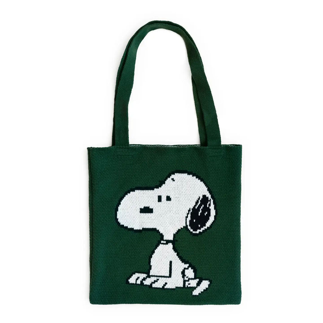 Snoopy Knit Tote Bag
