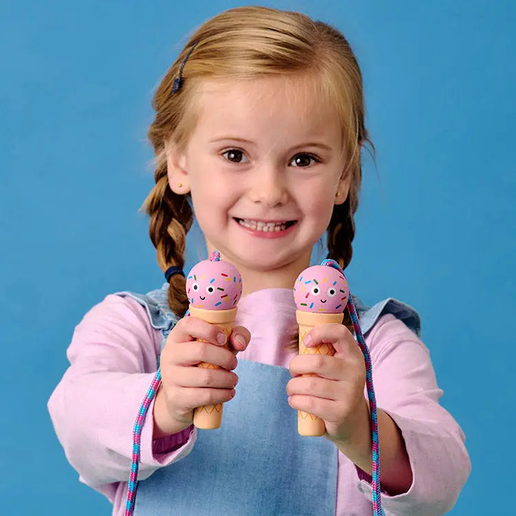NEW Wooden Ice Cream Skipping Rope