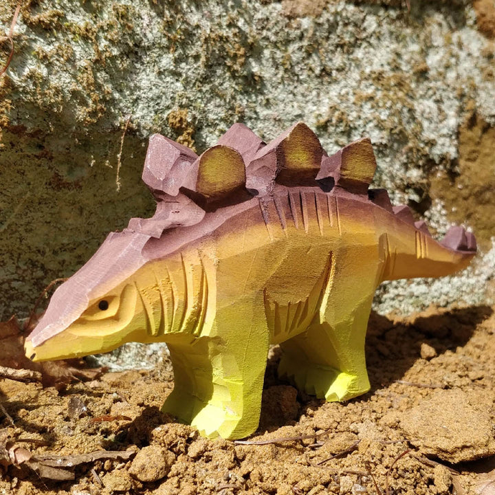 NEW Wooden Stegosaurus Dinosaur Animal Toy